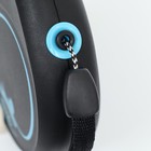 Рулетка Flexi Black Design S (до 12 кг) 5 м трос, черный/синий - Фото 3