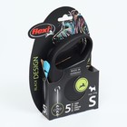 Рулетка Flexi Black Design S (до 12 кг) 5 м трос, черный/синий - Фото 5