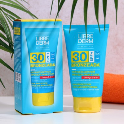 Солнцезащитный крем для лица и тела LIBREDERM 30 SPF+ с Омега 3-6-9, 150 мл