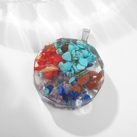 

Подвеска "МИКС камней" Рука Хамса, d=3,5см