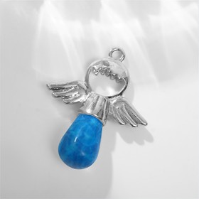 Подвеска ангел "Агат голубой"