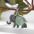 Подвеска слон "Нефрит" - фото 10420378
