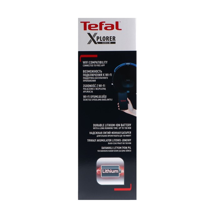 Робот-пылесос Tefal RG8275WH, сухая/влажная уборка, 0.44 л, черный - фото 51480510 Робот-пылесос Tefal RG8275WH, сухая/влажная уборка, 0.44 л, черный - фото 51480510