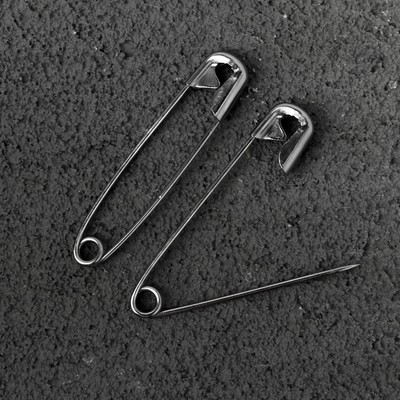 Булавки английские, 38 мм, 100 шт., цвет серебряный