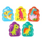 Игрушки для ванны «Удивительный мир динозавров» книжка и пальчиковый театр - фото 3256380