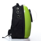 Рюкзак для переноски животных с окном для обзора, 32 х 25 х 42 см, зелёный - Фото 7