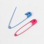 Булавки английские, 45 мм, 10 шт., цвет разноцветный - Фото 2