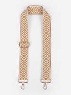 Ручка для сумки «Ромбы», стропа, 135±3×3.8 см, цвет горчичный, белый - Фото 3