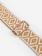 Ручка для сумки «Ромбы», стропа, 135±3×3.8 см, цвет горчичный, белый - Фото 4