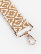 Ручка для сумки «Ромбы», стропа, 135±3×3.8 см, цвет горчичный, белый - Фото 5