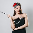 Карнавальный набор «Леди»: повязка, перчатки, серьги, бусы, мундштук - Фото 15