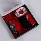 Карнавальный набор «Леди»: повязка, перчатки, серьги, бусы, мундштук - Фото 10