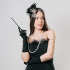 Карнавальный набор «Lux»: повязка, перчатки, бусы, мундштук - Фото 15