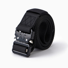 Ремень тактический, застёжка кобра, 125 см, ширина 3.7 см, черный - Фото 1