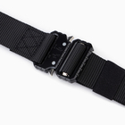 Ремень тактический, застёжка кобра, 125 см, ширина 3.7 см, черный - Фото 2