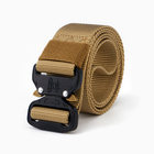 Ремень тактический, застёжка кобра, 130 см, ширина 3.7 см, хаки - Фото 1