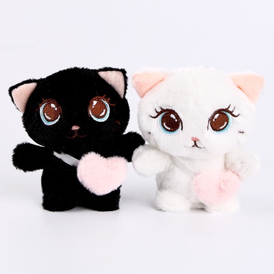 Мягкая игрушка «Кот», с сердцем, 11 см, цвет МИКС