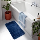 Коврик для ванной и туалета SAVANNA Memory foam, 50×80 см, синий - Фото 2