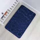 Коврик для ванной и туалета SAVANNA Memory foam, 50×80 см, синий - Фото 7