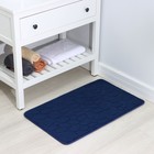 Коврик для ванной и туалета SAVANNA Memory foam, 50×80 см, синий - Фото 2