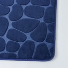Коврик для ванной с эффектом памяти SAVANNA Memory foam, 50×80 см, цвет тёмно-синий - фото 6882863