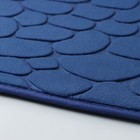 Коврик для ванной и туалета SAVANNA Memory foam, 50×80 см, синий - Фото 5