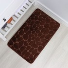 Коврик для ванной и туалета SAVANNA Memory foam, 50×80 см, коричневый - Фото 3