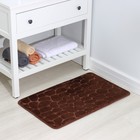 Коврик для ванной и туалета SAVANNA Memory foam, 50×80 см, коричневый - Фото 2