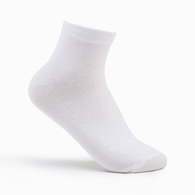 Носки укороченные, цвет белый, размер 23
