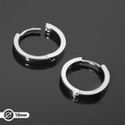 Швензы-кольца родированные "Плоские" d=18мм, цвет серебро - фото 4373366