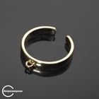 Основа для кольца родированная, 1 штифт, безразмерная, цвет золото - фото 10421655
