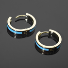 Швензы-кольца родированные "Локо" d=20мм, цвет морской в серебре - фото 3363133