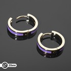 Швензы-кольца родированные «Локо» d=20 мм, цвет фиолетовый в золоте - фото 19726727
