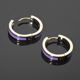 Швензы-кольца родированные 'Локо' d=20мм, цвет фиолетовый в золоте