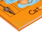 Записная книжка А5, 64 листа в клетку "Жизнь кота", интегральная обложка, глянцевая ламинация, блок 65г/м2 - фото 25496617