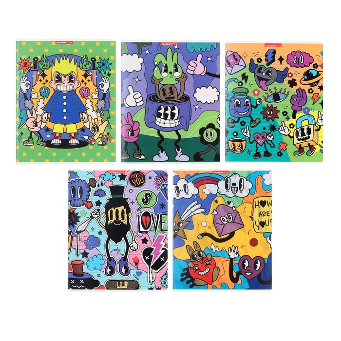 Тетрадь 48 листов в клетку, «Абсурд», обложка мелованный картон, МИКС - Фото 1