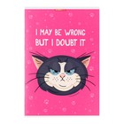 Тетрадь А4-, 48 листов в клетку "Уверенный кот", обложка мелованный картон, выборочный УФ-лак, МИКС - Фото 3