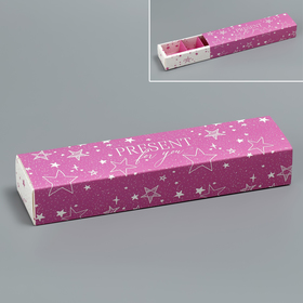 Коробка для конфет, кондитерская упаковка, 5 ячеек, «Present», 5 х 21 х 3.3 см