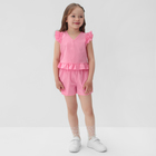 Комплект для девочки (топ, шорты) KAFTAN, р.32 (110-116 см), ярко-розовый - Фото 2