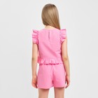 Комплект для девочки (топ, шорты) KAFTAN, р.32 (110-116 см), ярко-розовый - Фото 3