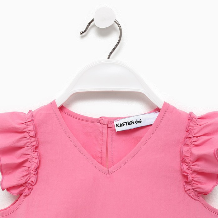 Комплект для девочки (топ, шорты) KAFTAN, р.32 (110-116 см), ярко-розовый - фото 1907697728