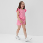 Комплект для девочки (топ, шорты) KAFTAN, р.34 (122-128 см), ярко-розовый - Фото 5