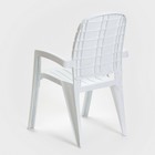Набор садовой мебели "Прованс": стол круглый диаметр 65 см + 2 кресла, белый - Фото 7