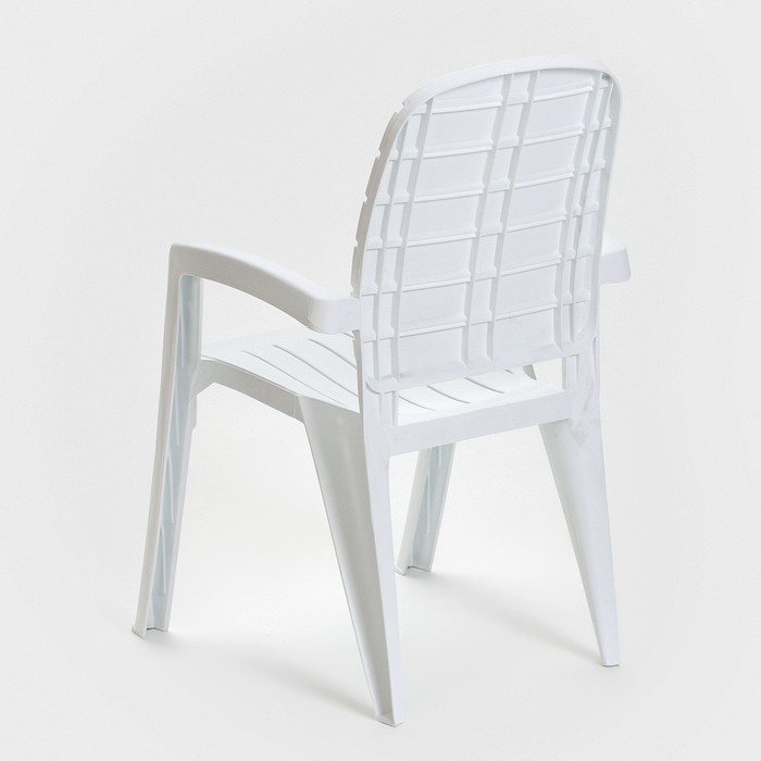 Набор садовой мебели "Прованс": стол круглый диаметр 65 см + 2 кресла, белый - фото 1893018955