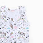 Комплект (майка,трусы) для девочки Единорог, цвет белый, рост 74-80 см - фото 27058979