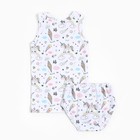 Комплект (майка,трусы) для девочки Единорог, цвет белый, рост 74-80 см - фото 27058980