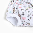 Трусы на подгузник Единорог, цвет белый, рост 62-68 см - фото 24385309