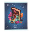 Тетрадь 48 листов в клетку на скрепе, Magic book, мелованный картон, глиттер лак, блок белый офсет 60г/м2, МИКС 9512576