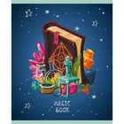 Тетрадь 48 листов в клетку на скрепе, Magic book, мелованный картон, глиттер лак, блок белый офсет 60г/м2, МИКС 9512576