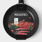 Сковорода Magistro Dark, d=28 см, съёмная ручка soft-touch, антипригарное покрытие, индукция, кованый алюминий, чёрная - Фото 11